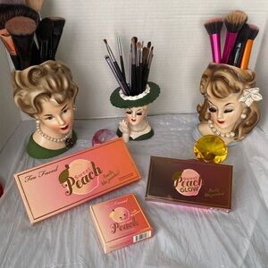 Lot 3 Too Face Sweet Peach Glow Eyeshadow-Infused Highlighting-Papa Don't Preach